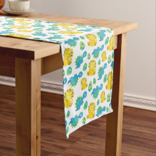 Chemin De Table Moyen Motif De Dinosaures, Dinosaures Mignons, Baby Dino