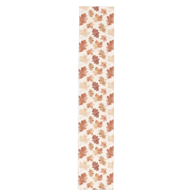 Chemin De Table Moyen Motif de feuille d'automne cosy (Devant)