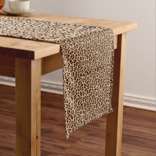 Chemin De Table Moyen Motif de fourrure de chats sauvages Leopard Spots