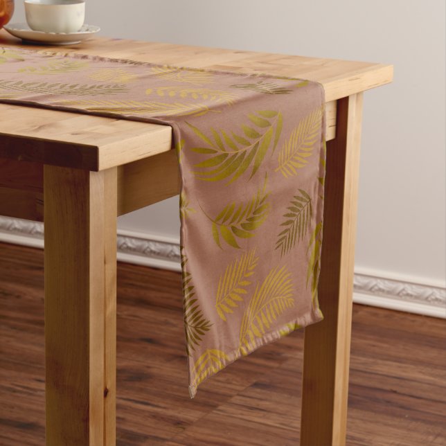 Chemin De Table Moyen Motif Feuille tropical 15 (In Situ)