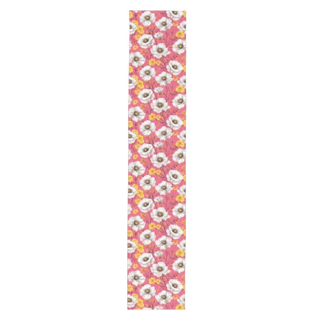 Chemin De Table Moyen Motif floral vibrant (Devant)