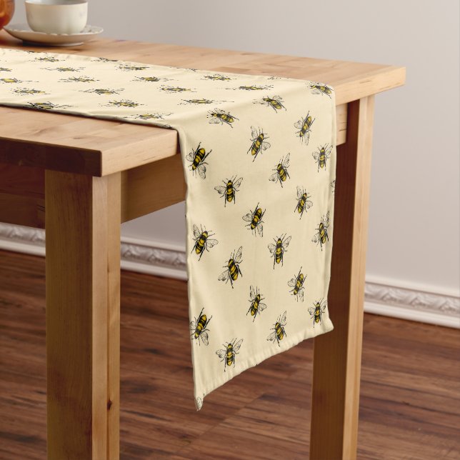 Chemin De Table Moyen Motif Queen Bee (In Situ)