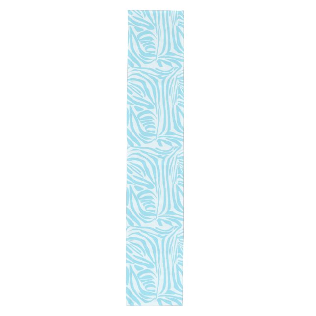 Chemin De Table Moyen Motif Zèbre Bleu (Devant)