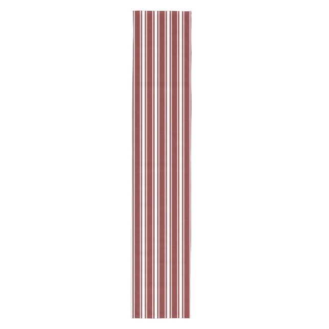 Chemin De Table Moyen Mottled Double Striped Cranberry (Devant)