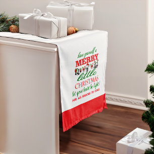 Chemin De Table Moyen Pandas de Noël personnalisés