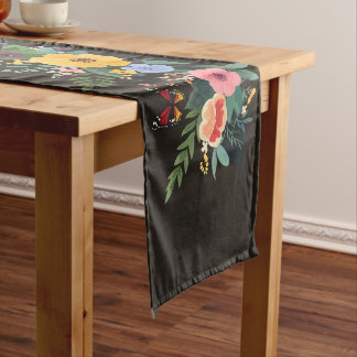 Chemin De Table Moyen Papillons et fleurs de printemps de jardin