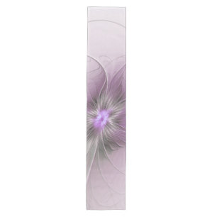 Chemin De Table Moyen Petite Beauté Moderne Fleur d'Art Fractal Gris Mau
