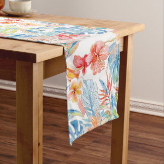 Chemin De Table Moyen PixDezines Vintage Pastel H2 Hawaii Floral Foliage