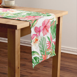 Chemin De Table Moyen PixDezines Vintage Pastel H2 Hawaii Floral Foliage