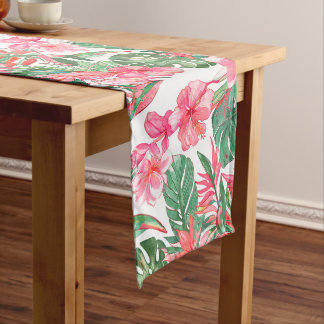 Chemin De Table Moyen PixDezines Vintage Pastel H2 Hawaii Floral Foliage