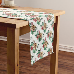 Chemin De Table Moyen Poinsettias de Noël