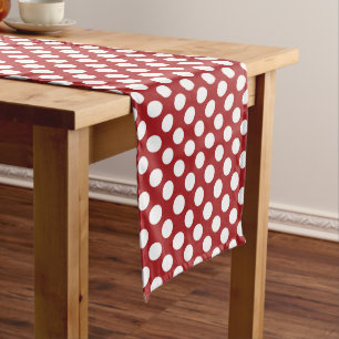 Chemin De Table Moyen Pois rouges, Motif à points polka, points, pointil