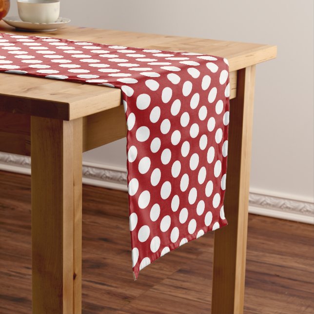 Chemin De Table Moyen Pois rouges, Motif à points polka, points, pointil (In Situ)