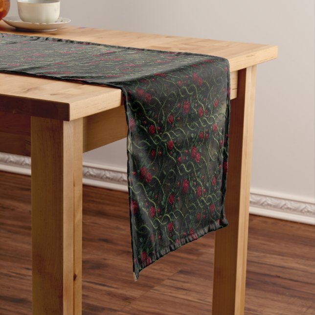 Chemin De Table Moyen Rose gothique rouge (In Situ)
