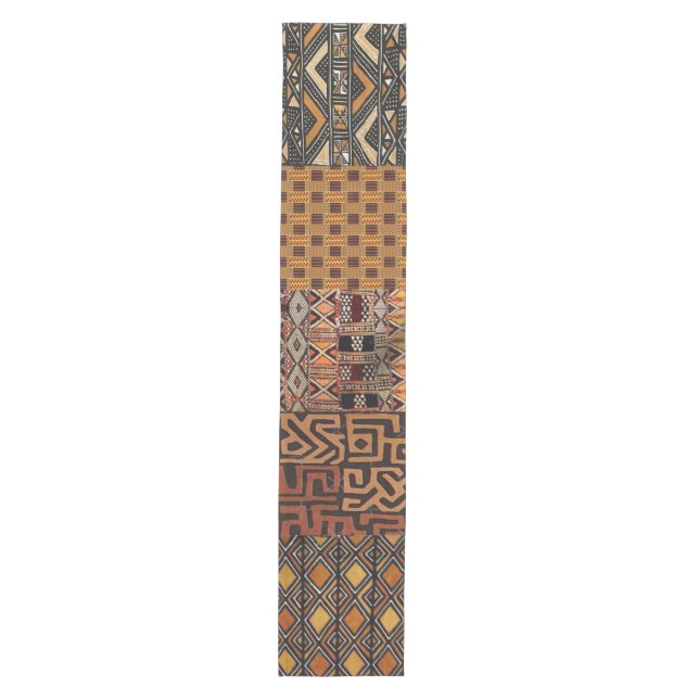 Chemin De Table Moyen Runner table 16x 90 pouces avec motif africain (Devant)