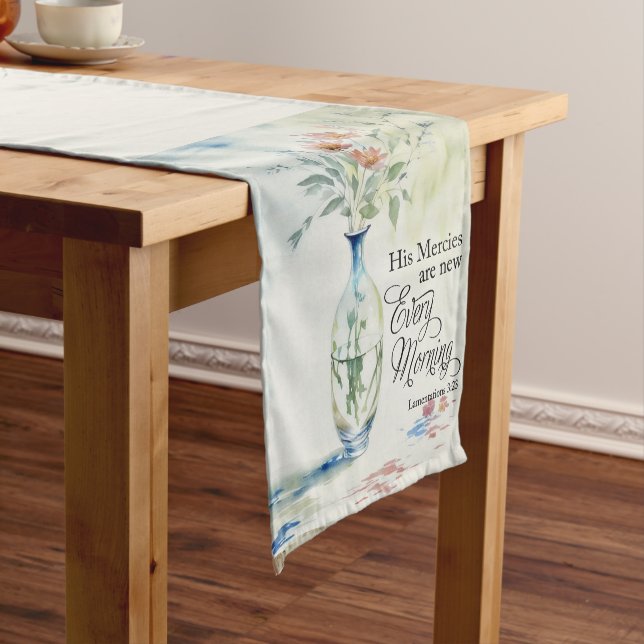 Chemin De Table Moyen Ses bontés sont nouvelles chaque matin (In Situ)
