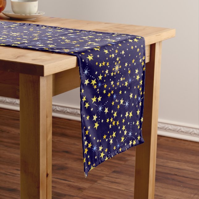Chemin De Table Moyen Simples étoiles magiques espace motif Europe symbo (In Situ)