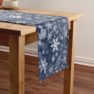 Chemin De Table Moyen Snowflakes Personnaliser graphique Arrière - plan