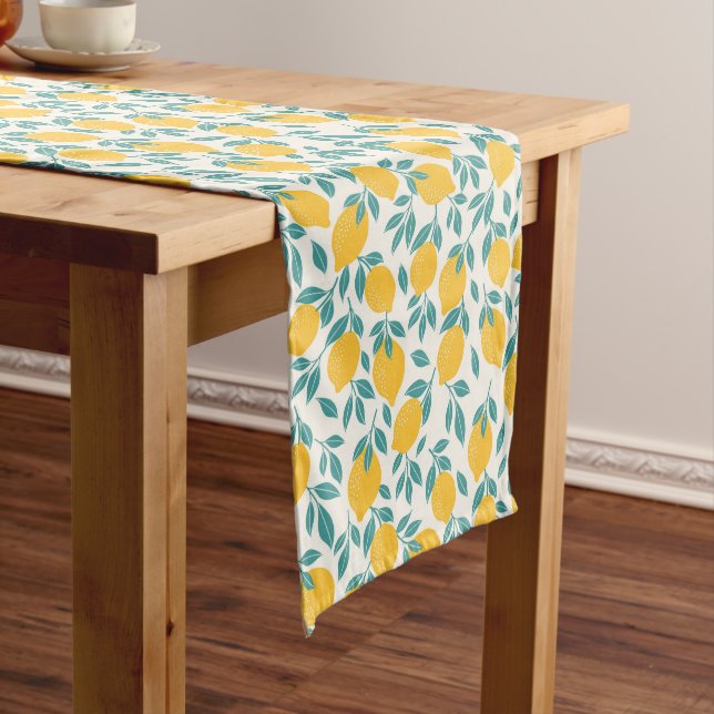 Chemin De Table Moyen Sucré Branches de citron Motif (In Situ)