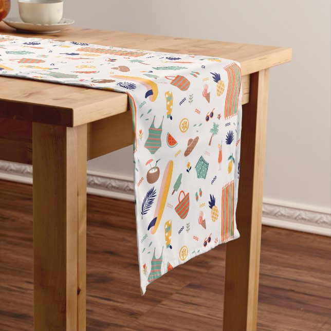 Chemin De Table Moyen Sunny Beach Fun Motif (In Situ)
