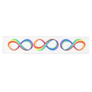 Chemin De Table Moyen Symbole d'infinité arc-en-ciel stratifié