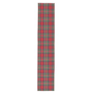 Chemin De Table Moyen Tartan Stewart Plaid Red Check Motif