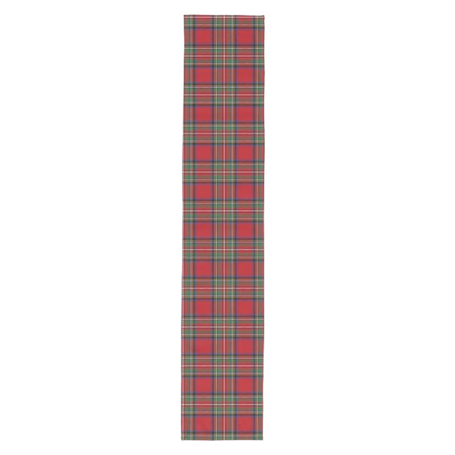 Chemin De Table Moyen Tartan Stewart Plaid Red Check Motif (Devant)