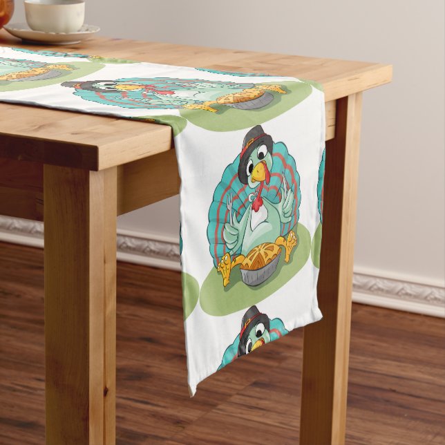 Chemin De Table Moyen Thanksgiving Whimsical Turky Art Jouer Gobble (In Situ)