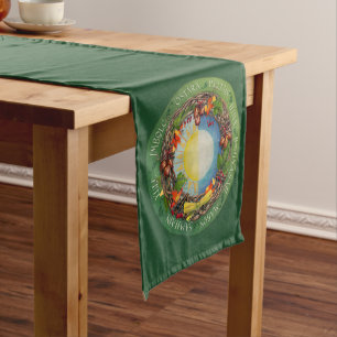 Chemin De Table Moyen Tissu d'autel de la roue de l'année d'automne