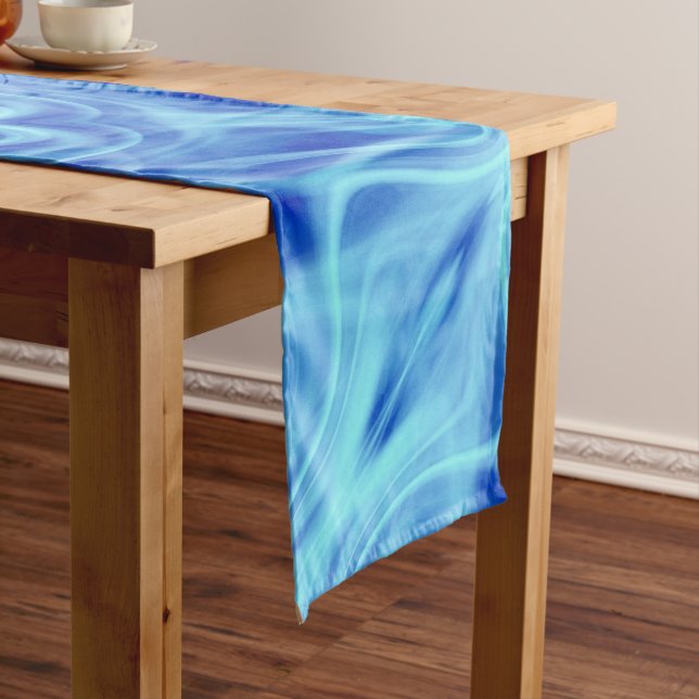 Chemin De Table Moyen Un brouillard bleu mystique  (In Situ)