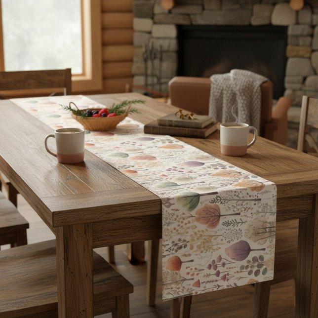 Chemin De Table Moyen Woodland Cozy Cabin Family Dining (Créateur téléchargé)