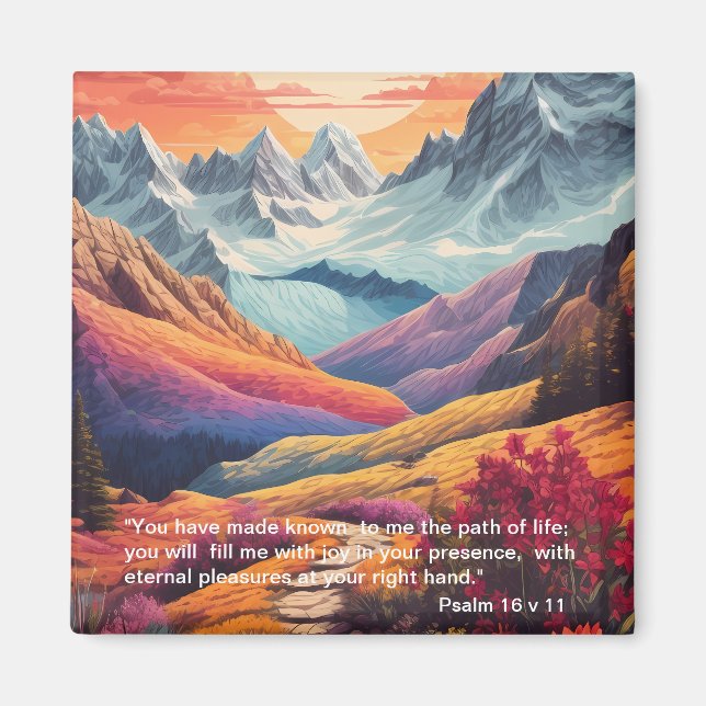 Chemin de vie - Montagnes | Magnet (Devant)