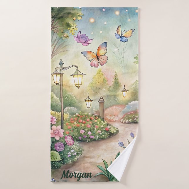 Chemin du jardin des papillons de rêve - Jardin en (Serviette de bain)