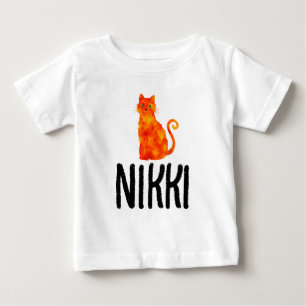 CHEMINÉE CHAT NOM FILLE TOUT-PETITS T-SHIRTS