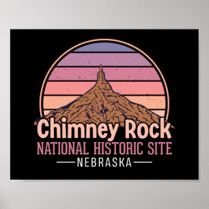 Cheminée Rock Nebraska Impression Vintage – Rétro