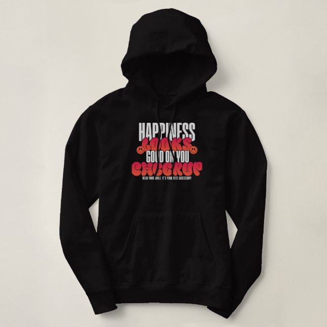 CHEMISE À CAPUCHE UNISEXE HAPPY LOOK CHEER UP PULL (Design devant)