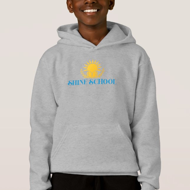 chemise à capuchon pour enfants couleur logo (Devant)