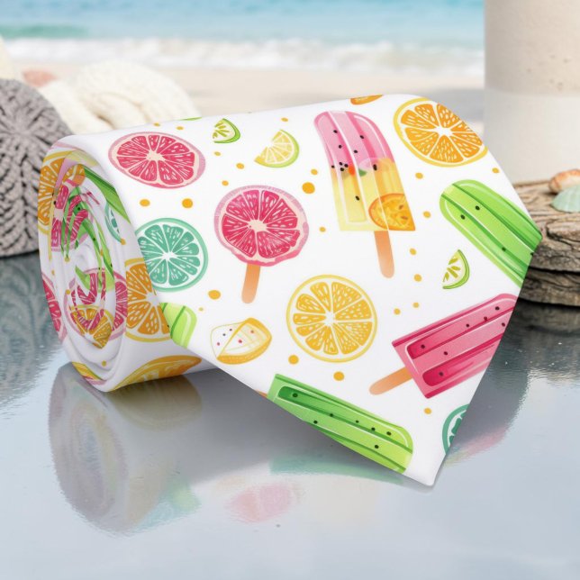 Chemise à col avec cravate de glace aux fruits d'é (Créateur téléchargé)