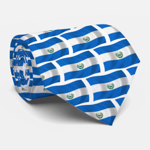 Chemise à cravate avec drapeau du Salvador