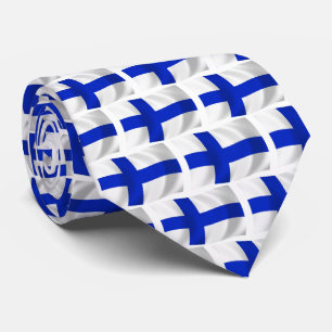 Chemise à cravate drapeau finlandais