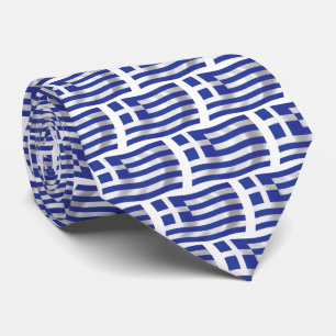 Chemise à cravate drapeau grec