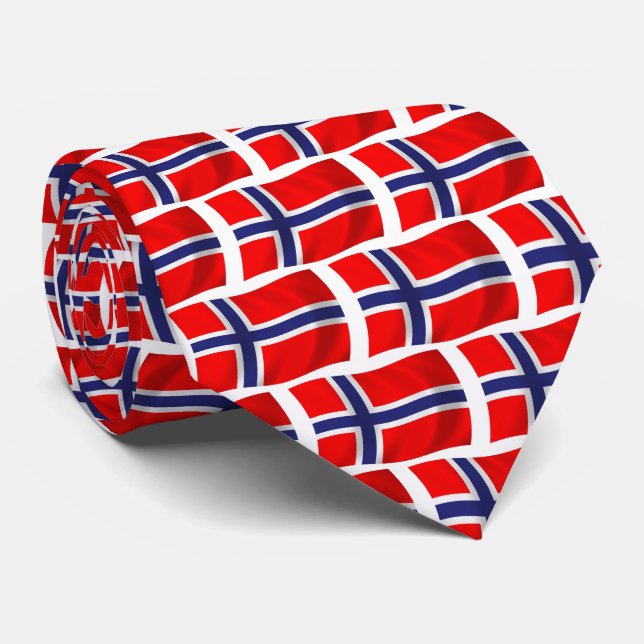 Chemise à cravate drapeau Norvégien (Roulé)
