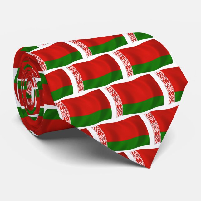 Chemise à cravate du drapeau biélorusse (Roulé)