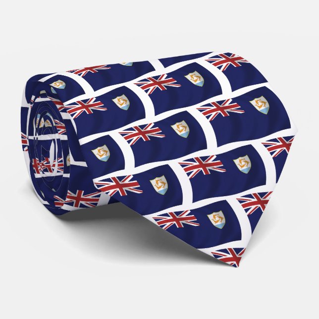 Chemise à cravate du drapeau d'Anguilla (Roulé)
