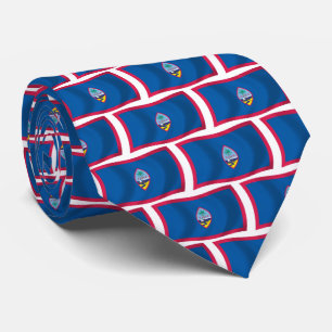 Chemise à cravate du drapeau de Guam