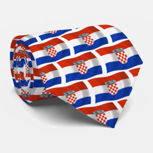 Chemise à cravate du drapeau de la Croatie