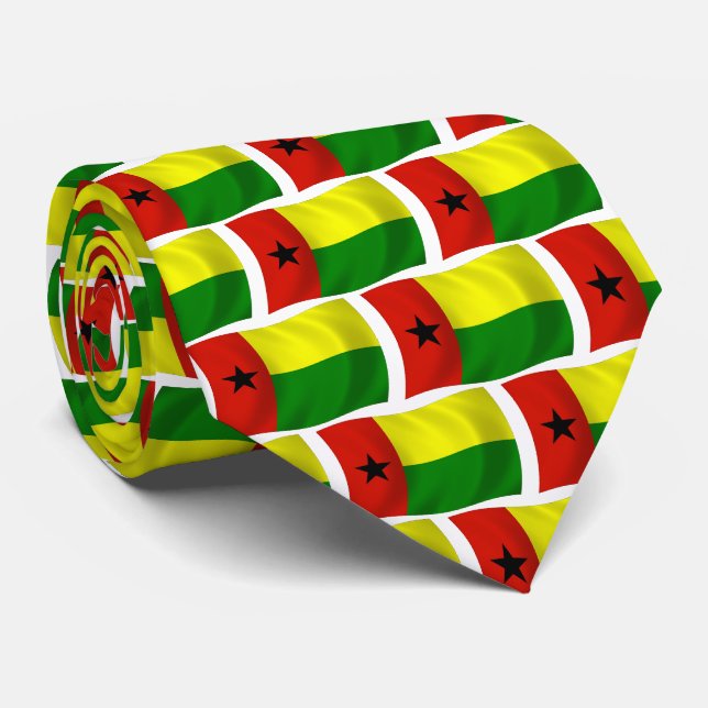 Chemise à cravate du drapeau de la Guinée-Bissau (Roulé)