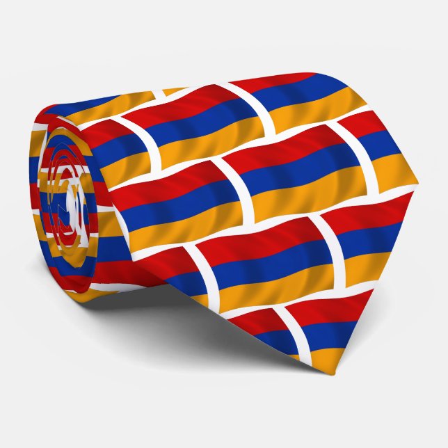 Chemise à cravate du drapeau de l'Arménie (Roulé)
