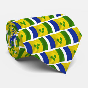 Chemise à cravate du drapeau de Saint-Vincent-et-l