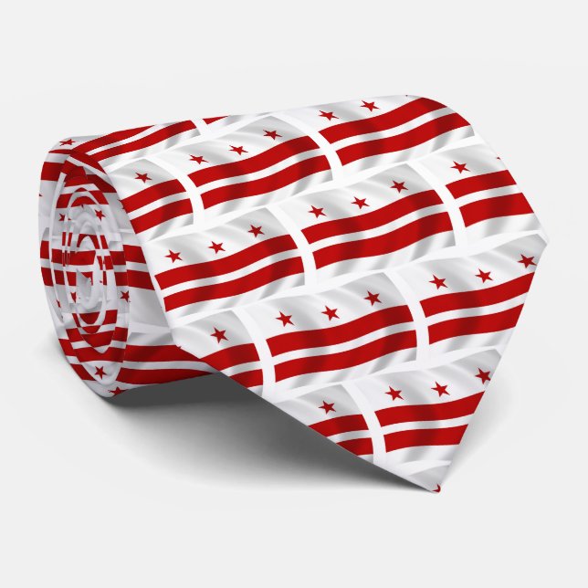 Chemise à cravate du drapeau de Washington D.C. (Roulé)